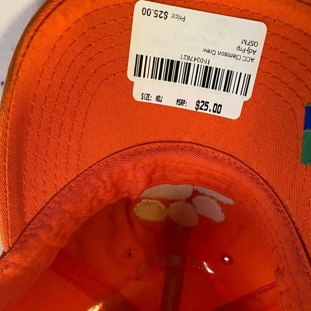 NWT On Top of the World NCAA Orange Clemson University Tigers Baseball Cap Hat